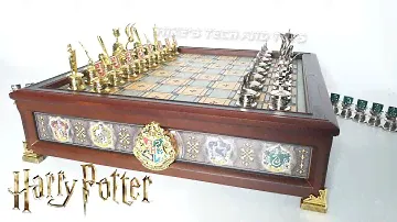 HARRY POTTER QUIDDITCH CHESS SET Silver & Gold Plated / Noble Collection UNBOXING