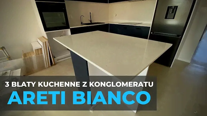 Białe blaty kuchenne (konglomerat Areti Bianco)