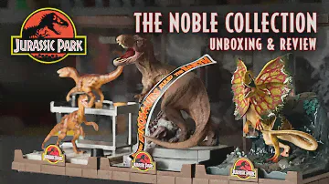 NEW Jurassic Park Statuettes by The Noble Collection - 4K Unboxing & Review / collectjurassic.com