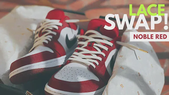 AIR JORDAN 1 LOW “Noble Red” | Leather Lace Swap | Unboxing & On Feet