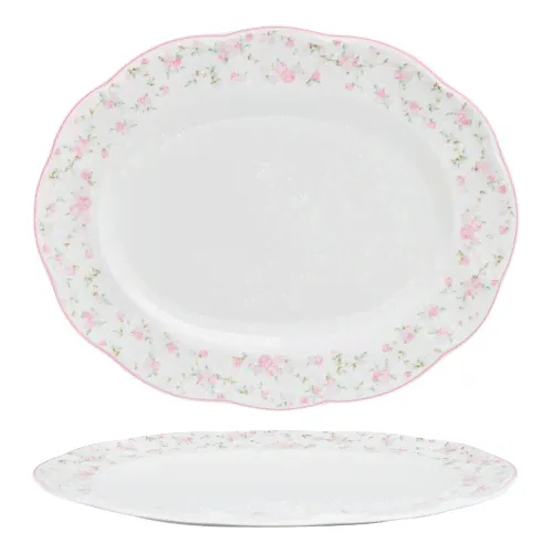 Блюдо овальное 34 cм,фарфор "NOBLE" серия "Retro Ritz-La Vie En Rose" 81229636