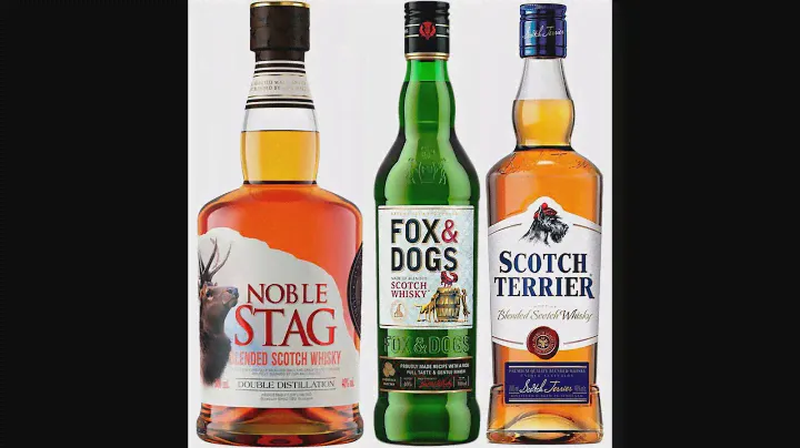 Сравнение Scotch Whisky  Fox & Dogs,  Whisky Scotch Terrier,  Whisky Noble Stag.